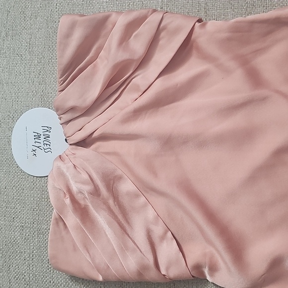 Princess Polly Strapless Satin Mini Cocktail Dress Dusty Pink nwt - Picture 6 of 12